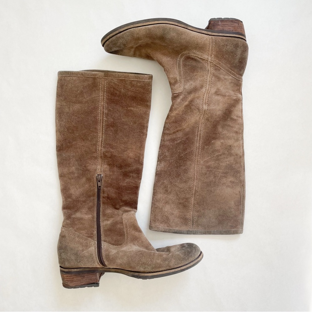 Franco Sarto Genuine Suede Brown Tall Boots